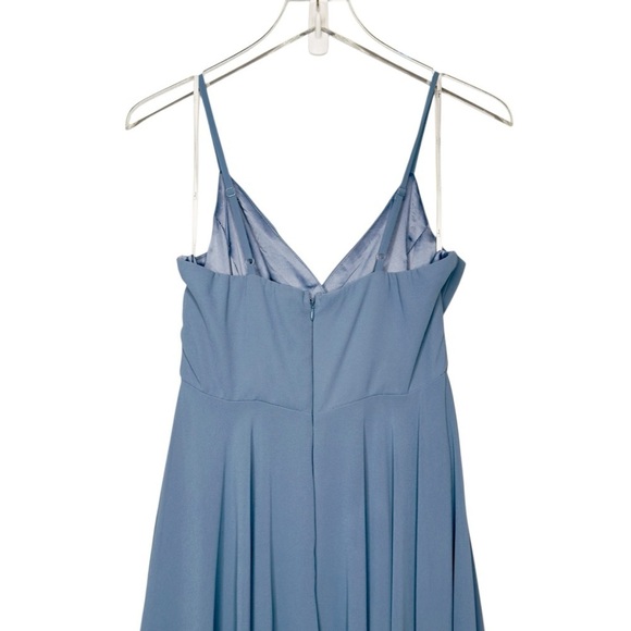 NEW Lulus All About Love Slate Blue Women’s Wedding Party Maxi Dress Sz M - Picture 11 of 12